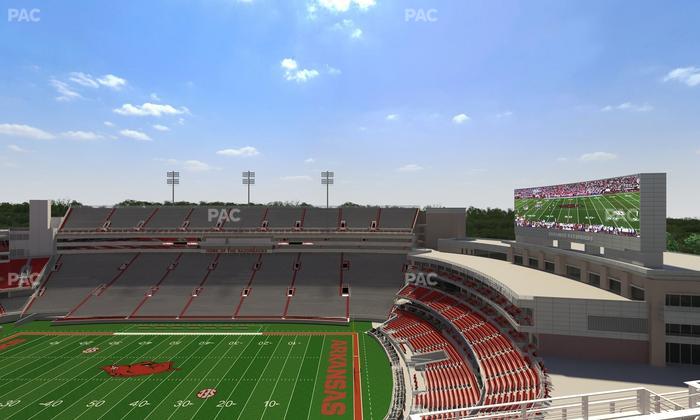 Razorback Stadium - Section 520 Seat View