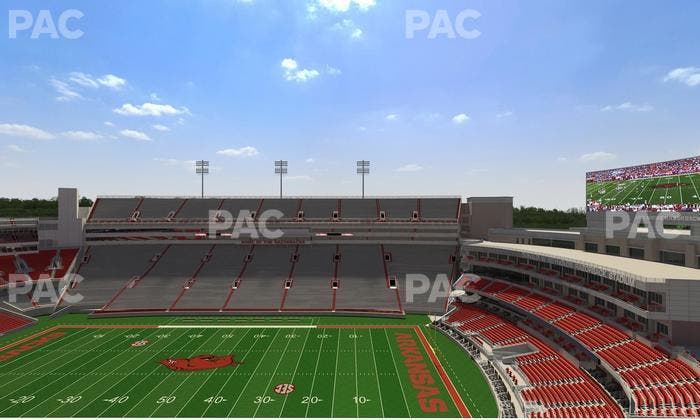 Razorback Stadium - Section 521 2 Seat View