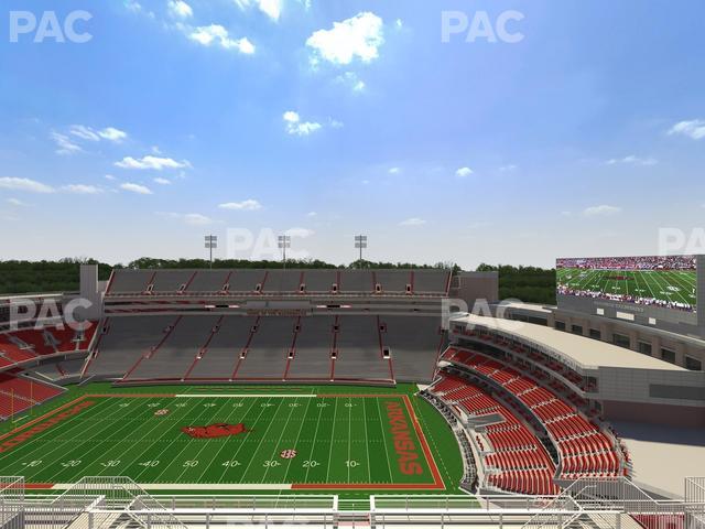 Razorback Stadium - Section 521 Seat View Razorback Stadium - Section 521 Seat View
