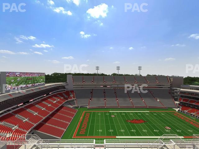 Razorback Stadium - Section 525 Seat View Razorback Stadium - Section 525 Seat View