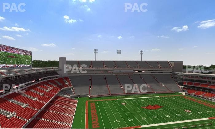 Razorback Stadium - Section 526 2 Seat View