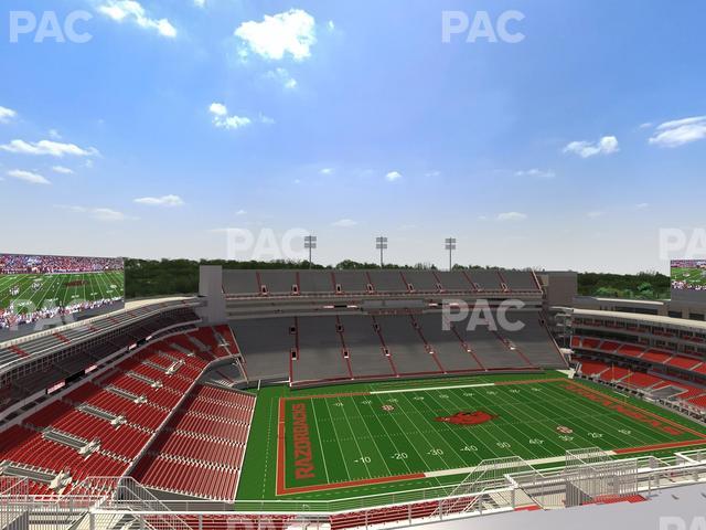 Razorback Stadium - Section 526 Seat View Razorback Stadium - Section 526 Seat View