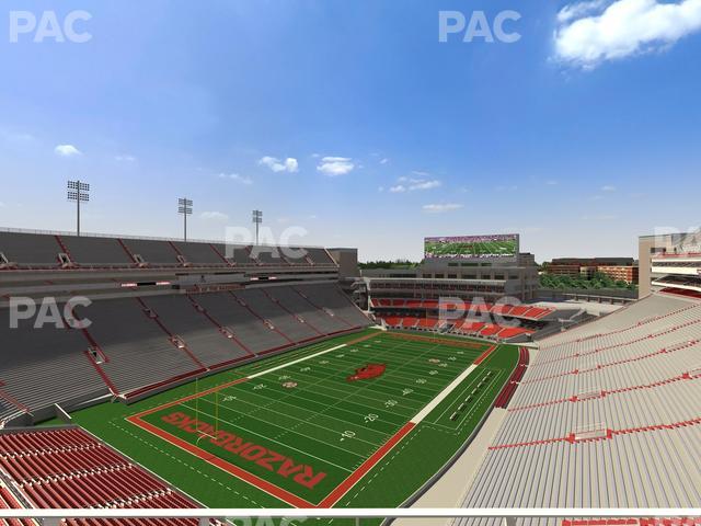 Razorback Stadium - Section 529 Seat View Razorback Stadium - Section 529 Seat View