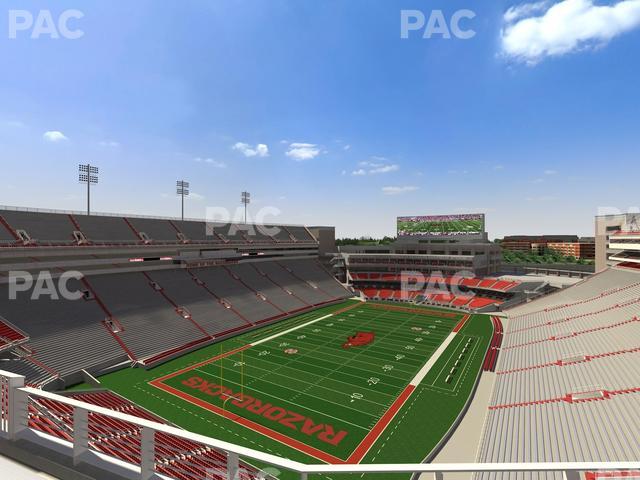Razorback Stadium - Section 530 Seat View Razorback Stadium - Section 530 Seat View