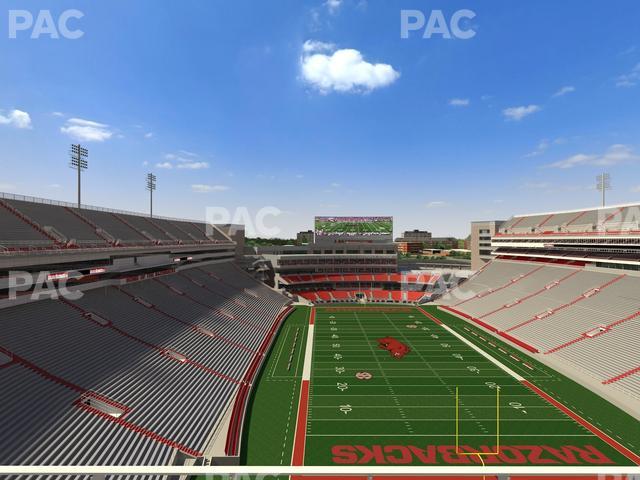 Razorback Stadium - Section 536 Seat View Razorback Stadium - Section 536 Seat View