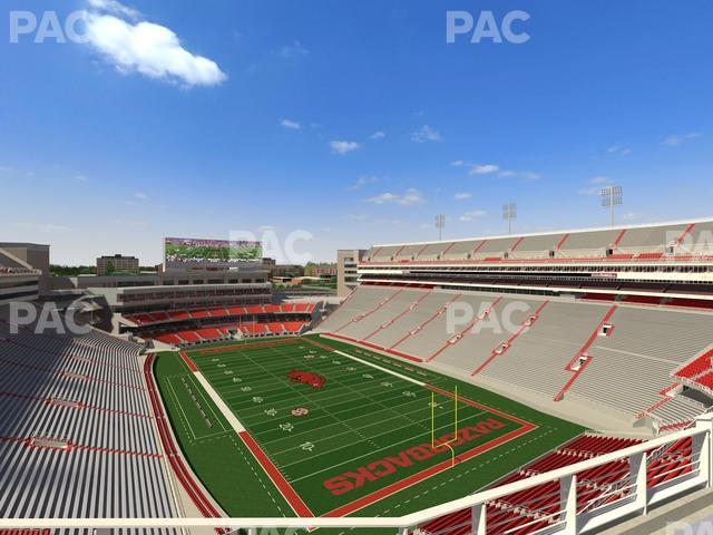 Razorback Stadium - Section 538 Seat View Razorback Stadium - Section 538 Seat View