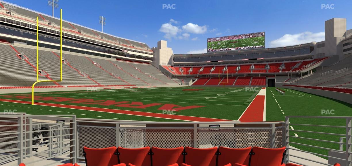 Razorback Stadium - Section F 2 Seat View
