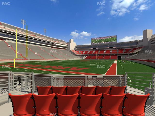 Razorback Stadium - Section F 2 Seat View
