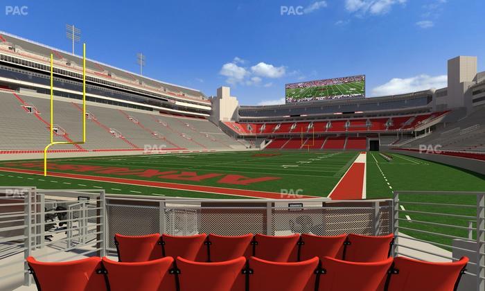 Razorback Stadium - Section F 2 Seat View