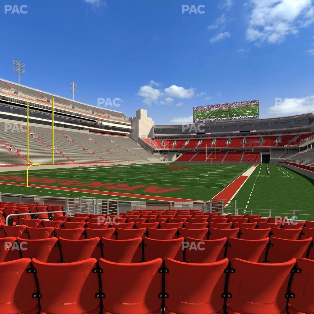Razorback Stadium - Section F 2 Seat View