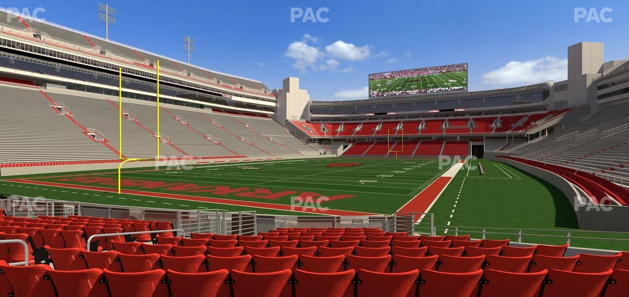Razorback Stadium - Section F 2 Seat View