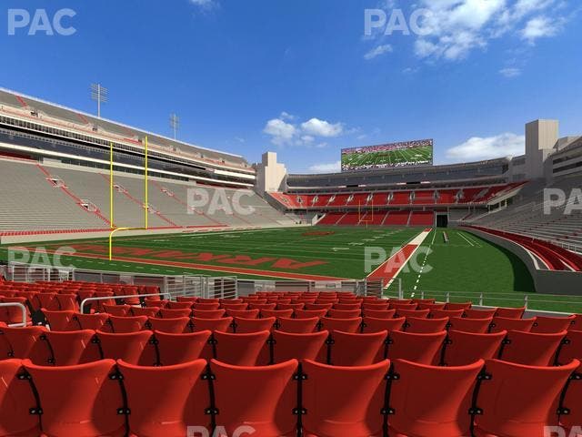 Razorback Stadium - Section F 2 Seat View