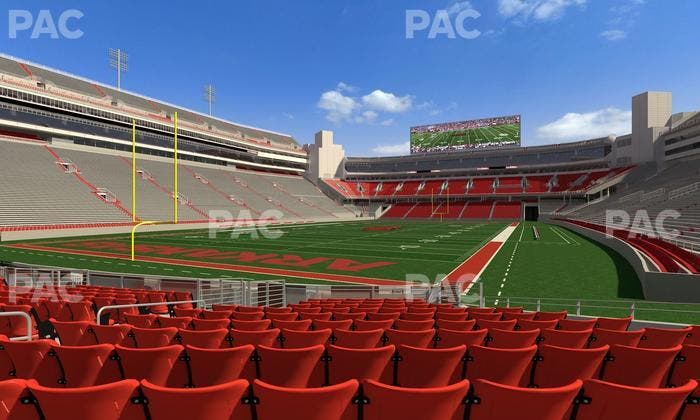 Razorback Stadium - Section F 2 Seat View