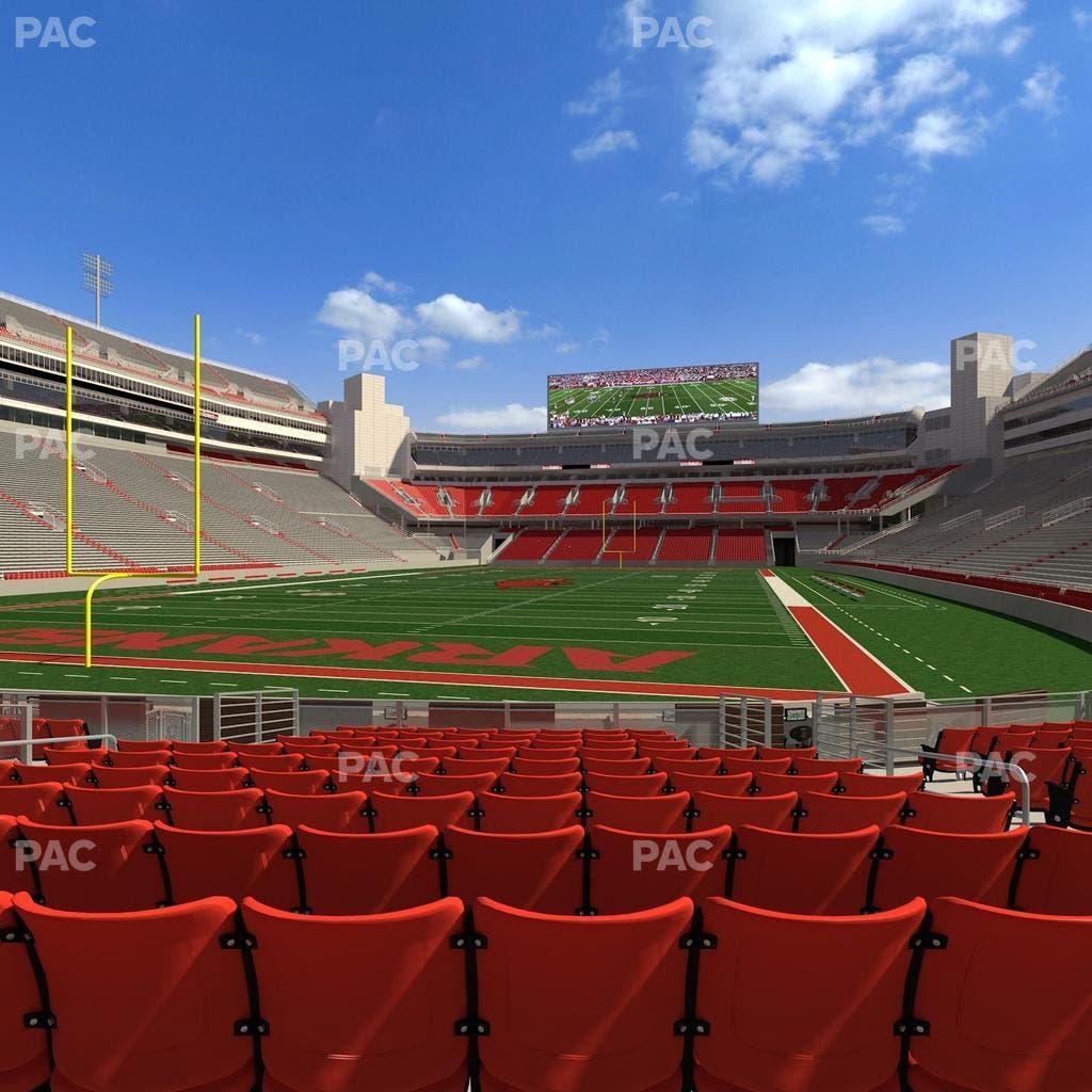 Razorback Stadium - Section F 3 Seat View