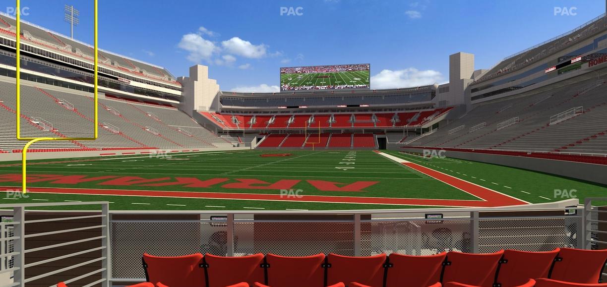 Razorback Stadium - Section F 3 Seat View