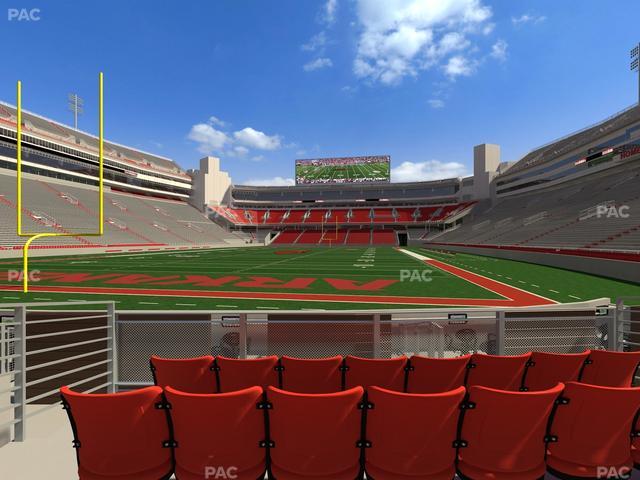 Razorback Stadium - Section F 3 Seat View
