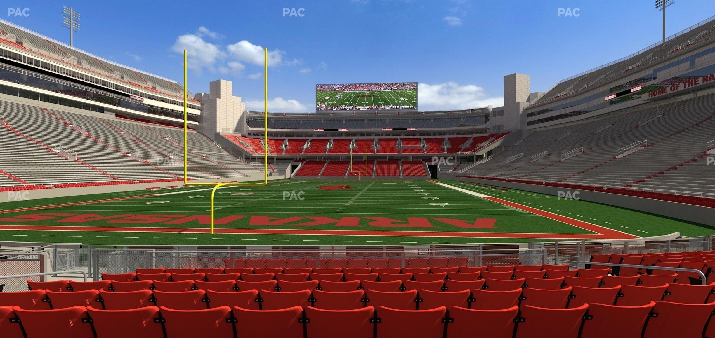 Razorback Stadium - Section F 4 Seat View