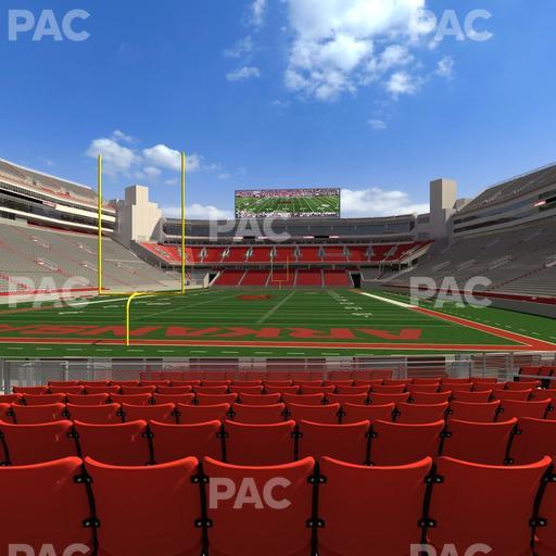 Razorback Stadium - Section F 4 Seat View