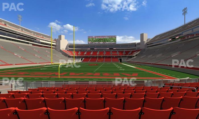 Razorback Stadium - Section F 4 Seat View