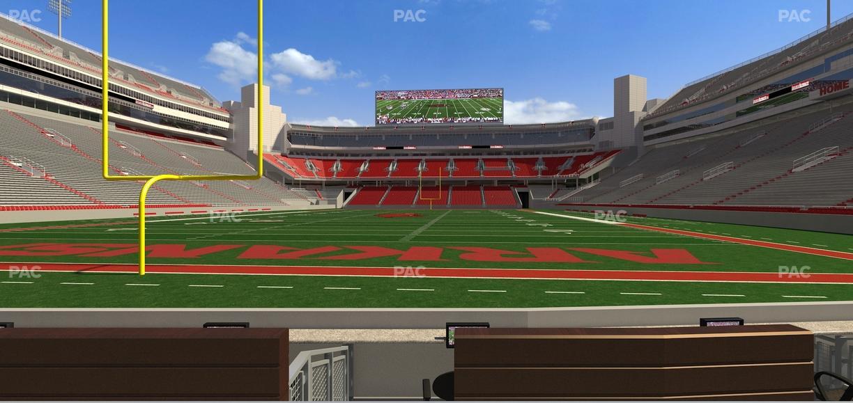 Razorback Stadium - Section F 4 Seat View