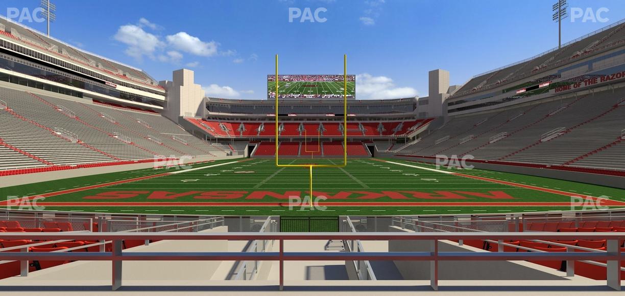 Razorback Stadium - Section F 5 Seat View
