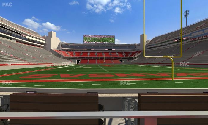 Razorback Stadium - Section F 6 Seat View