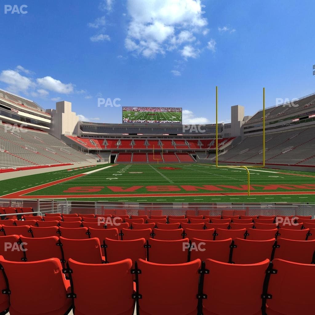 Razorback Stadium - Section F 6 Seat View