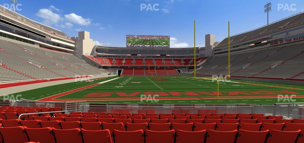 Razorback Stadium - Section F 6 Seat View
