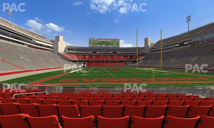 Razorback Stadium - Section F 6 Seat View
