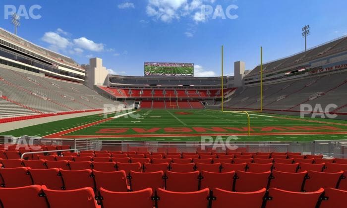 Razorback Stadium - Section F 6 Seat View