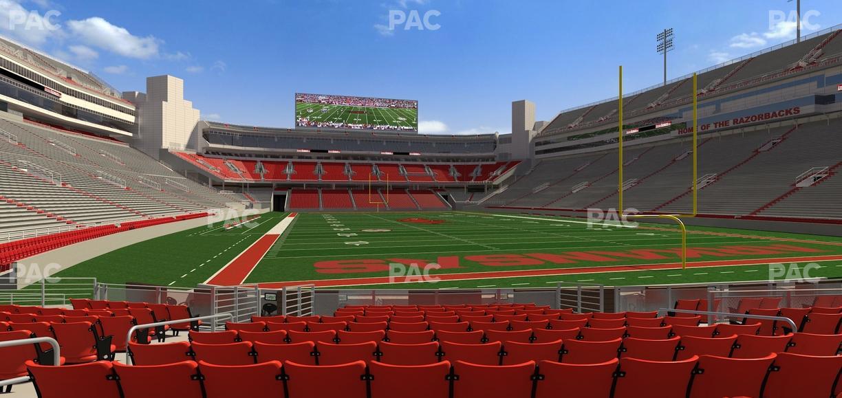 Razorback Stadium - Section F 7 Seat View
