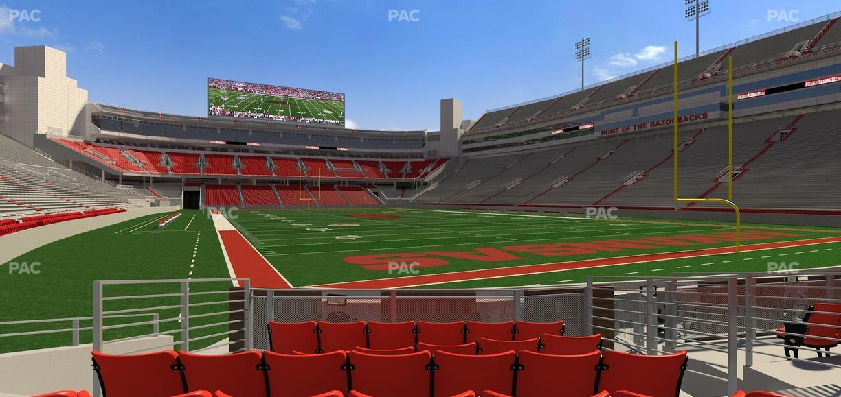 Razorback Stadium - Section F 8 Seat View