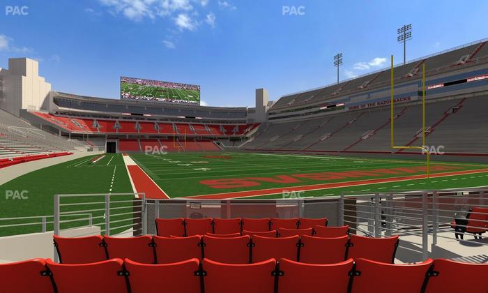 Razorback Stadium - Section F 8 Seat View