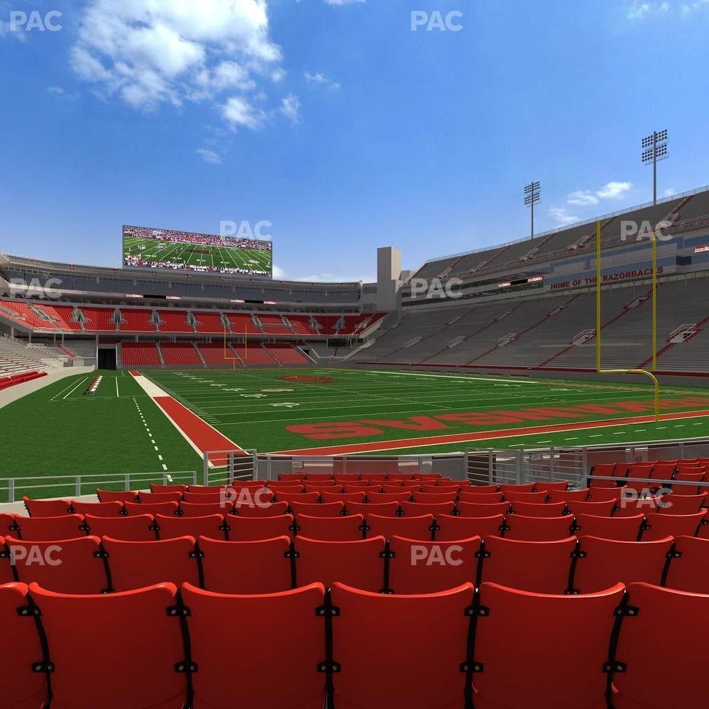 Razorback Stadium - Section F 8 Seat View