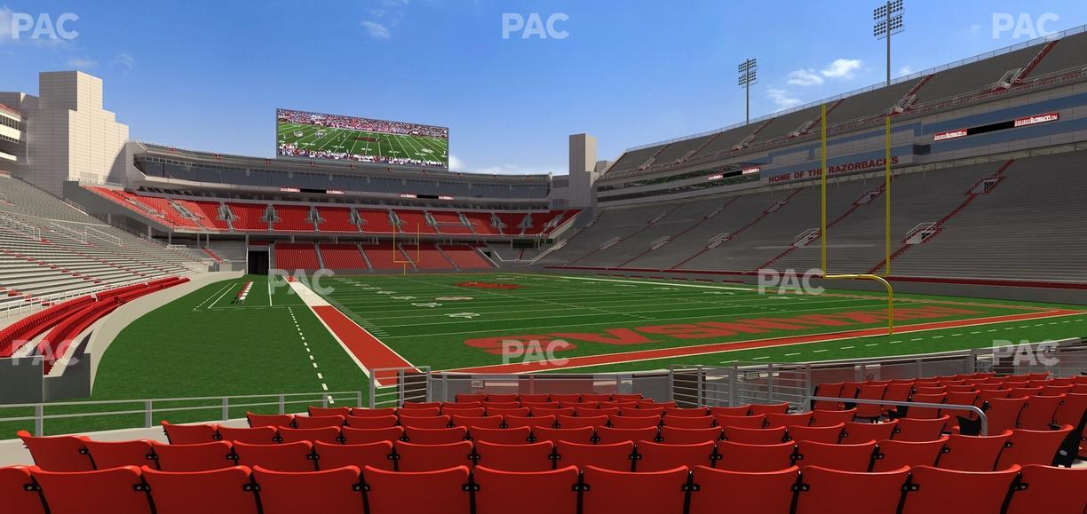 Razorback Stadium - Section F 8 Seat View