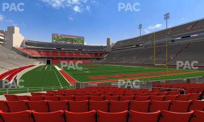 Razorback Stadium - Section F 8 Seat View