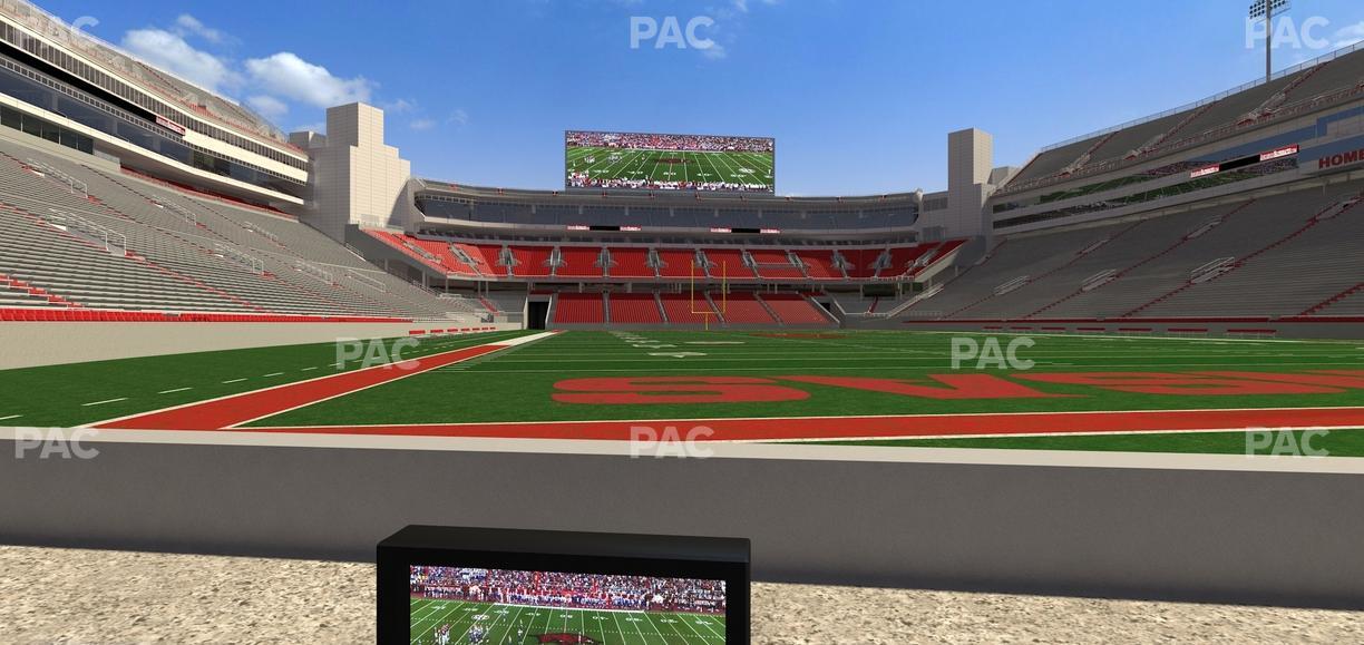 Razorback Stadium - Section Loge 18 Seat View
