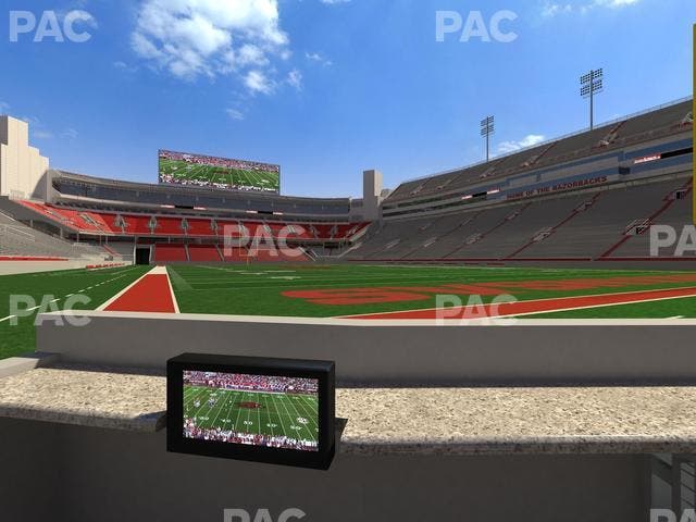 Razorback Stadium - Section Loge 20 Seat View