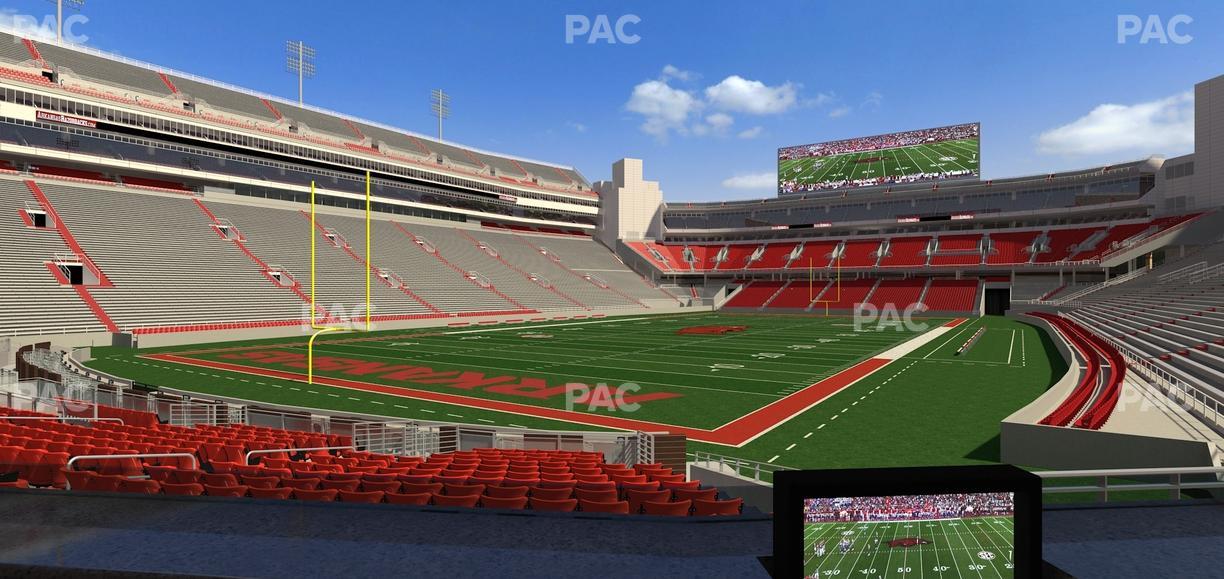 Razorback Stadium - Section Loge 23 Seat View