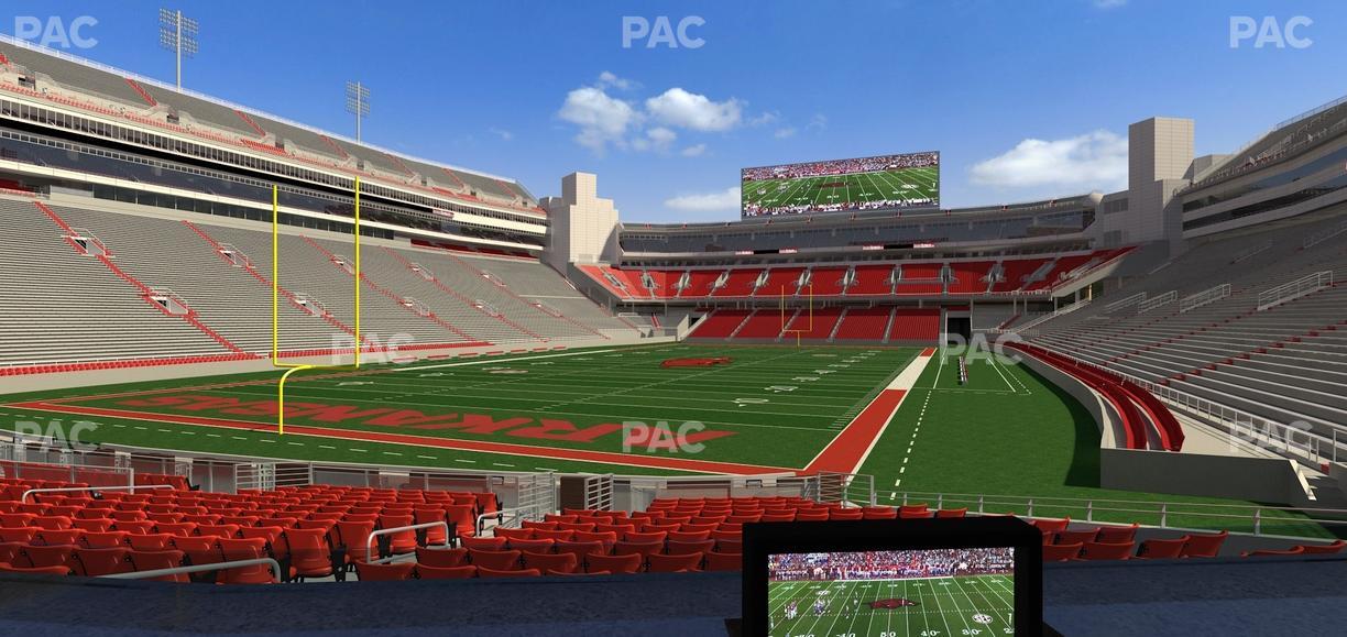 Razorback Stadium - Section Loge 25 Seat View