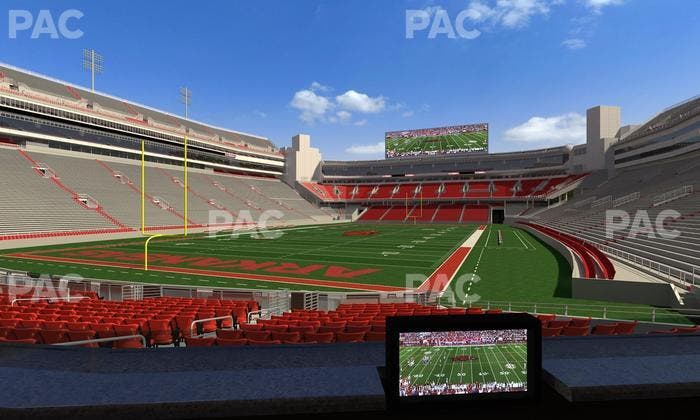 Razorback Stadium - Section Loge 25 Seat View