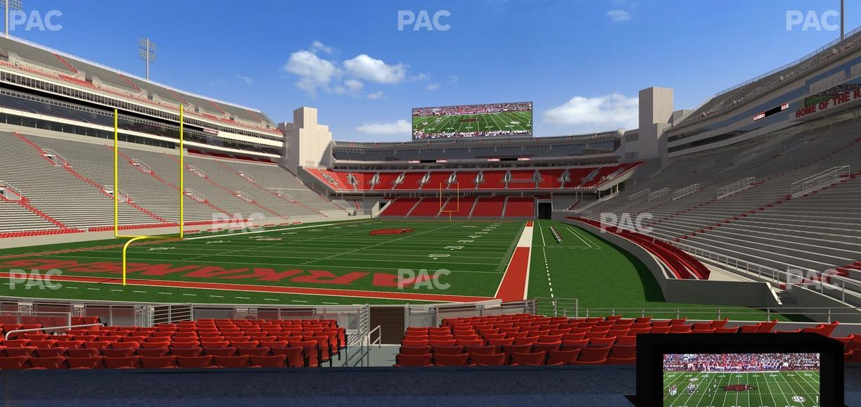 Razorback Stadium - Section Loge 26 Seat View