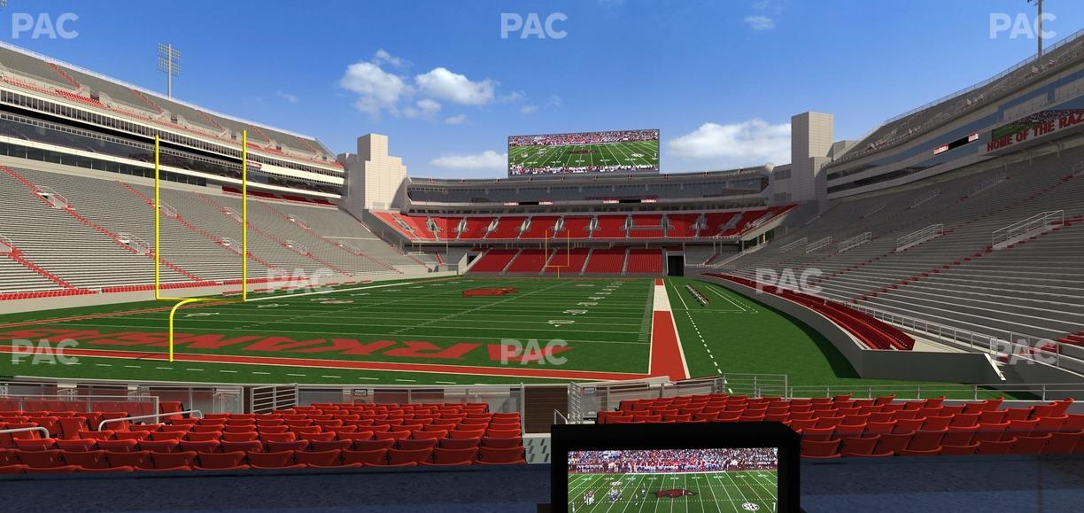 Razorback Stadium - Section Loge 27 Seat View