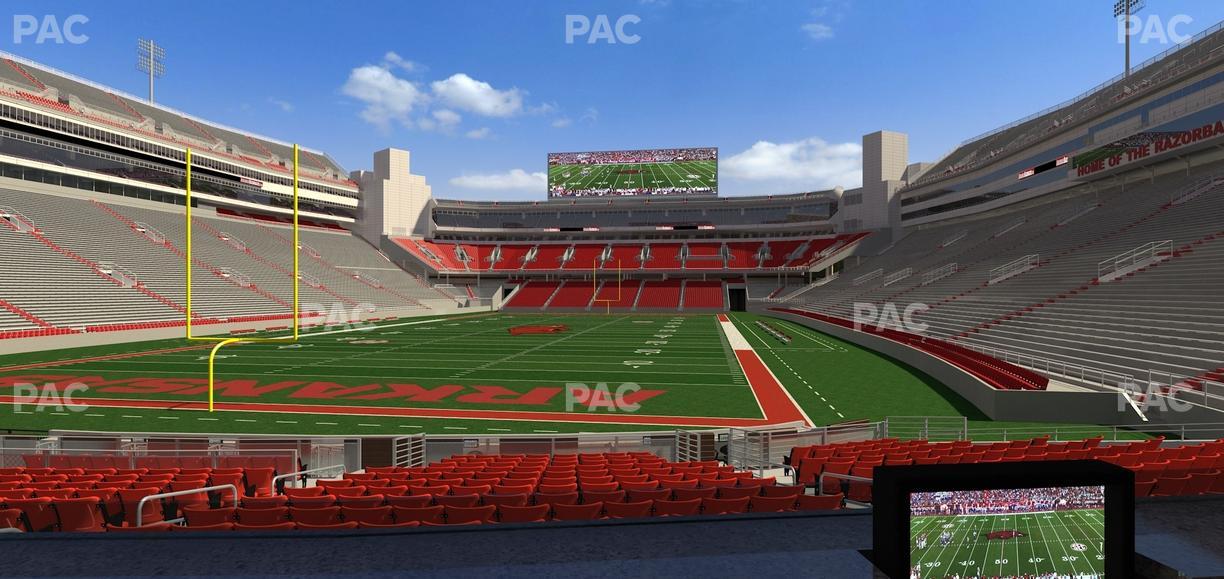 Razorback Stadium - Section Loge 28 Seat View