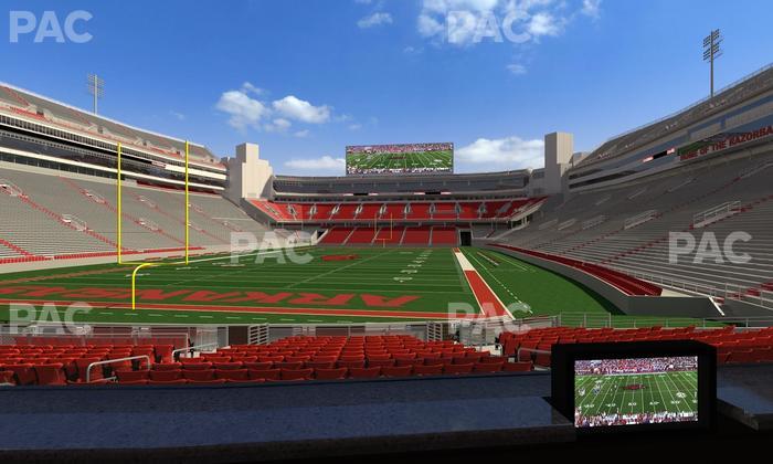 Razorback Stadium - Section Loge 28 Seat View