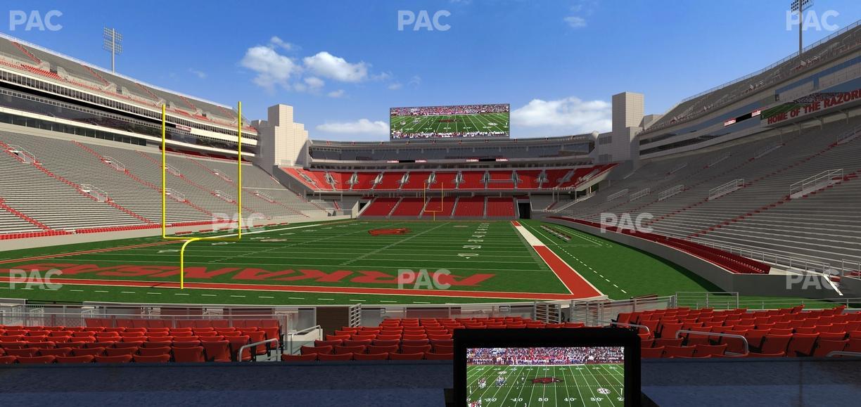 Razorback Stadium - Section Loge 29 Seat View
