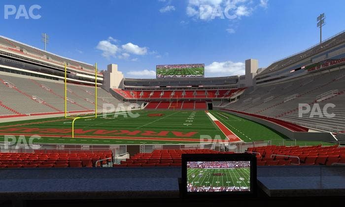 Razorback Stadium - Section Loge 29 Seat View