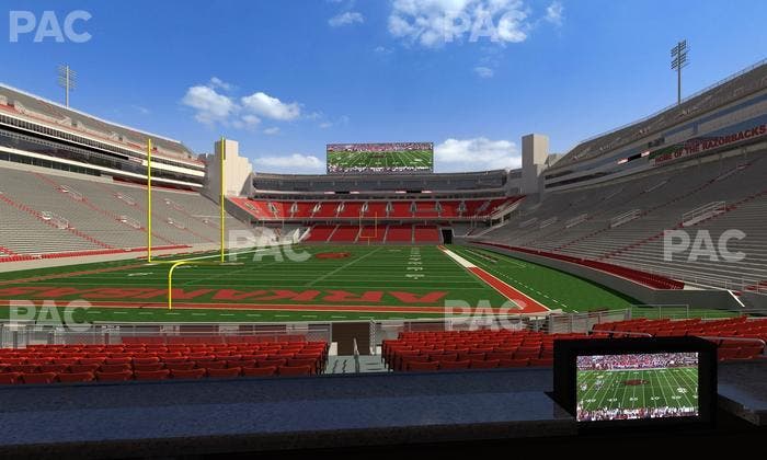 Razorback Stadium - Section Loge 30 Seat View