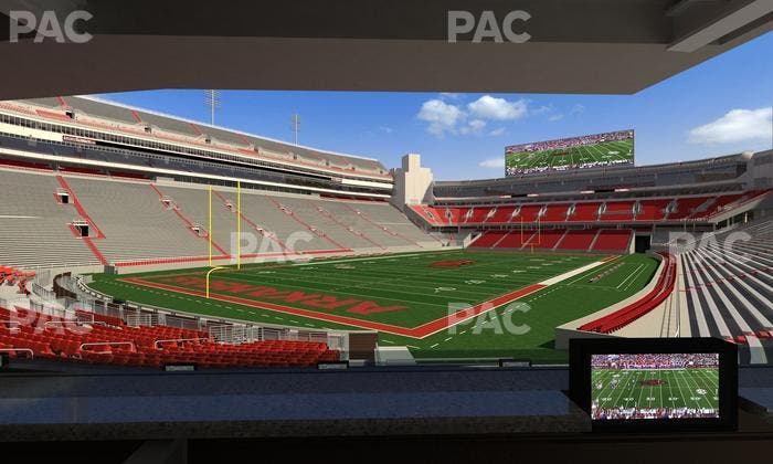 Razorback Stadium - Section Loge 32 Seat View