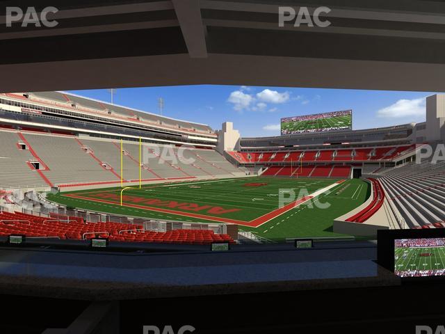 Razorback Stadium - Section Loge 33 Seat View Razorback Stadium - Section Loge 33 Seat View
